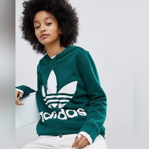 NEW Adidas Adicolor Trefoil Hoodie Green M